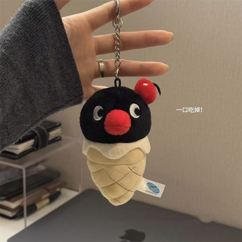 ピングー フラッシュ シンクロ スイートコーン アイスクリーム ペンダント ランドセル バッグ ハンギング ぬいぐるみ キーホルダー リング チェーン かわいい ペンギン|undefined