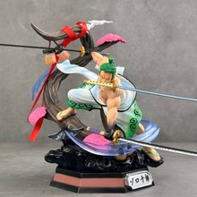 海贼王GK和之国和服狂虎索隆手办三刀流可发光人偶雕像玩具摆件