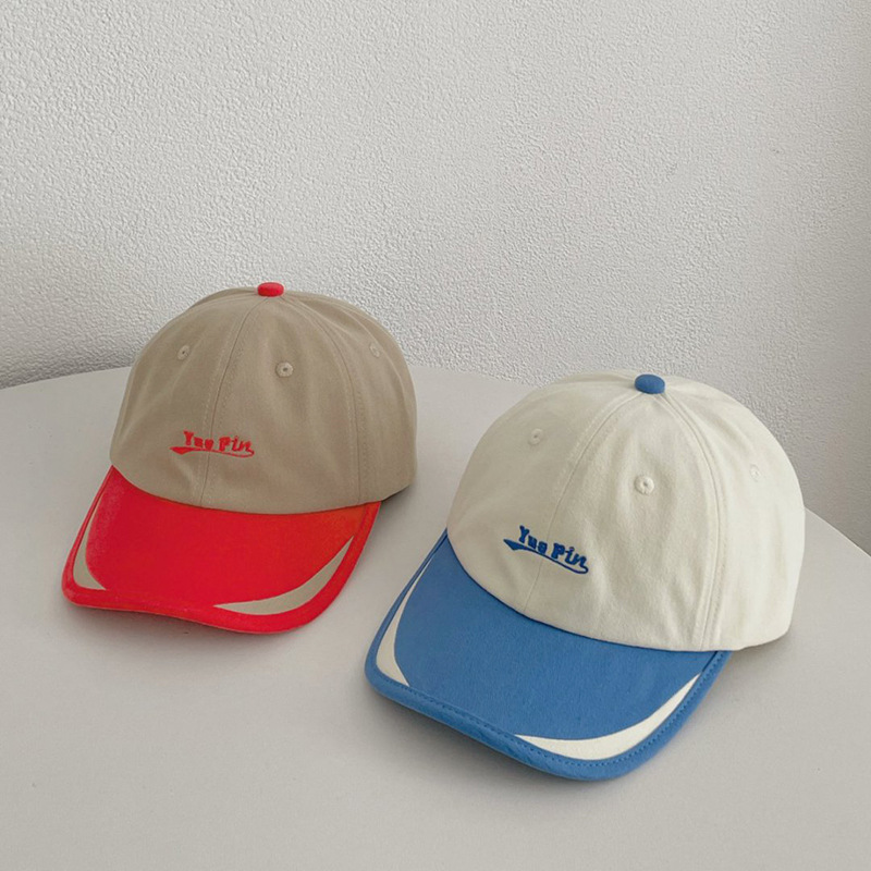 Gorra de Béisbol con Contraste de Color de Algodón con Protección Solar