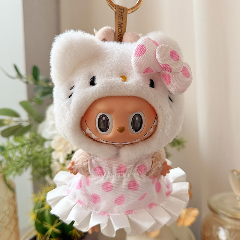 Labubu First, Second, and Third Generation Kuromi, My Melody, Hello Kitty Doll Clothing Set Labubu Dress-Up Accessories