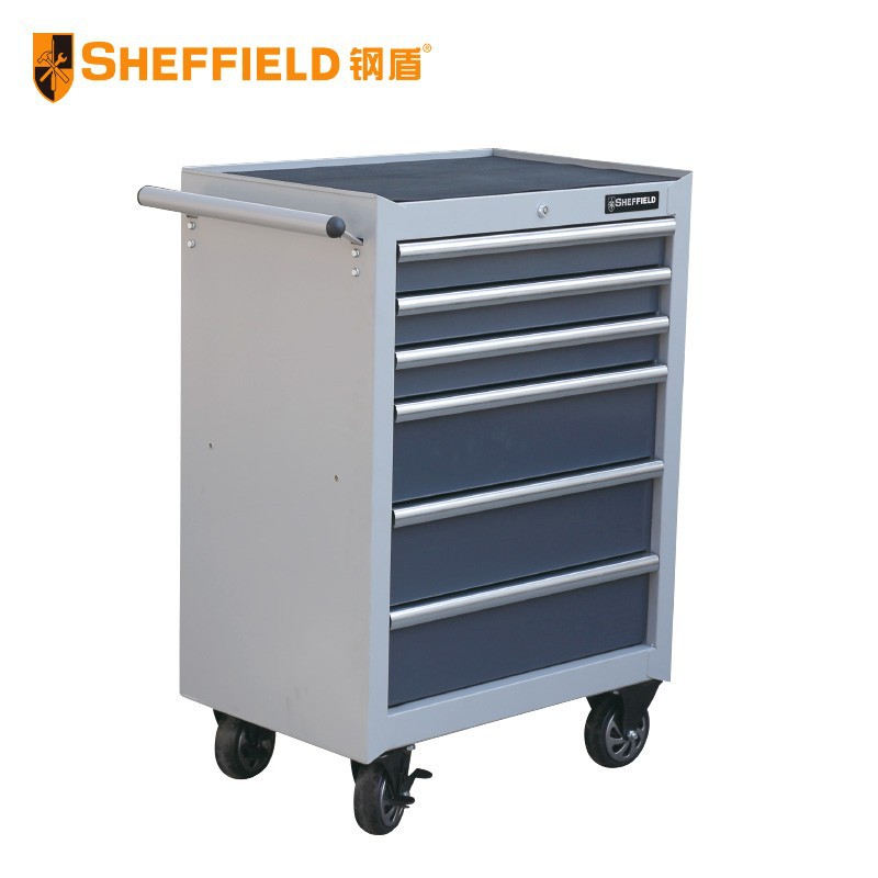 钢盾S025011 5抽屉工具车重型工具车658*48*995mm工具推车抗摩擦
