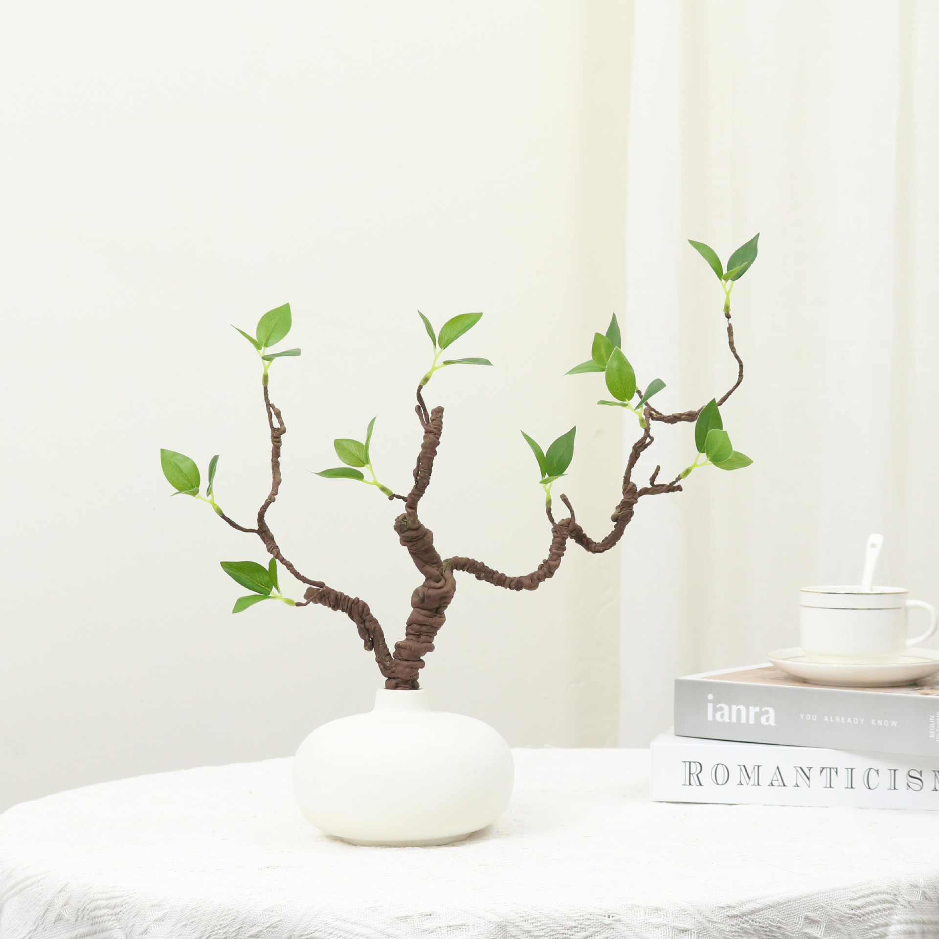 仿真花绿芽叶发泡枝仿真绿植假植物客厅餐桌装饰假花摆设花艺摆件详情16