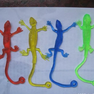 Cross-border Amazon Explosions Soft Glue Sticky Lizard Children's Elastic Toy Decompression Vent Trick Funny Small Gifts