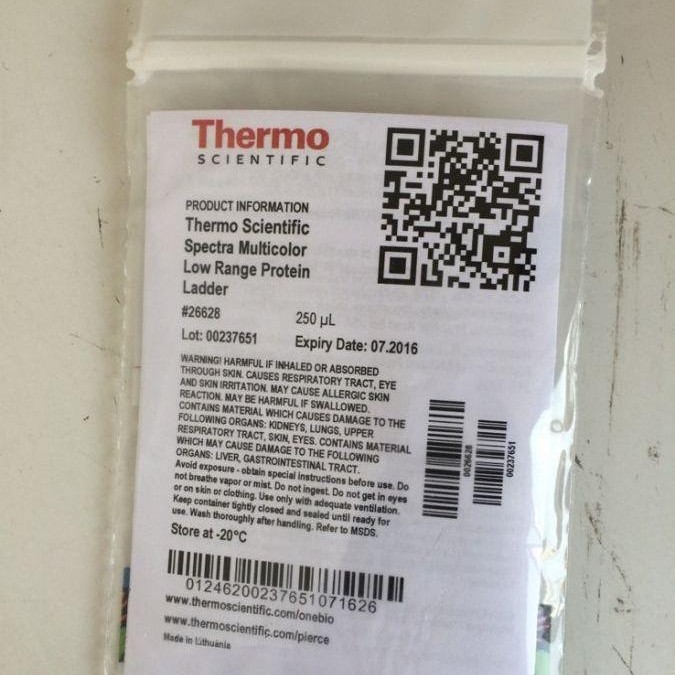 Thermo 26628 Spectra多色低分子量预染蛋白marker