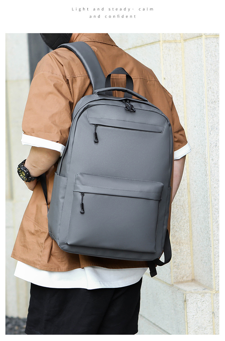 Cross-border wholesale of new large-capacity school bags for junior and senior high school students, foreign trade backpacks, men's Korean version simple commuting computer bags undefined