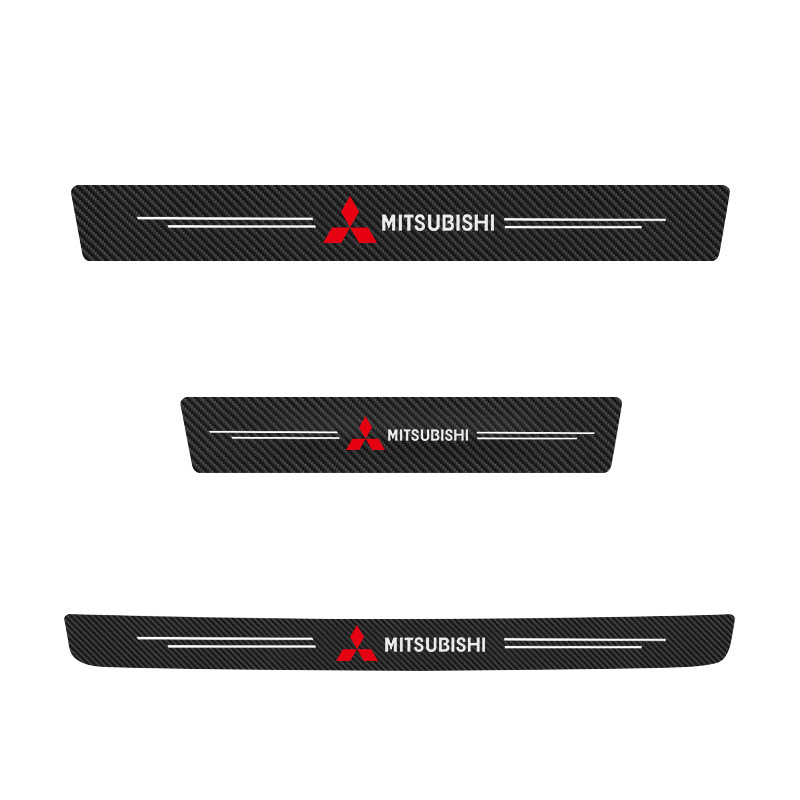 Alféizar de la puerta del coche anti-paso pegatinas pedal protector tronco textura de fibra de carbono universal decoración del coche suministros image 6