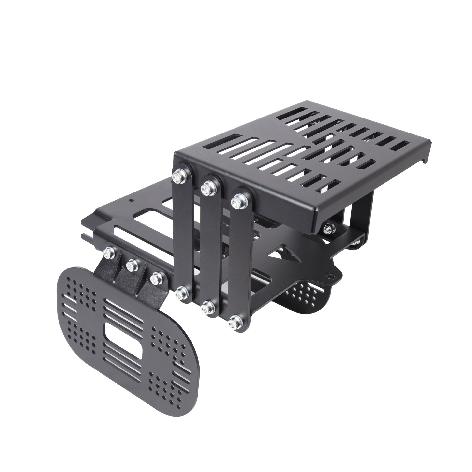 Cub CC110 Motorcycle Sliding Mobile Tail Rack Trunk Telescopic Bracket Black Movable Tail Rack Side Rack
