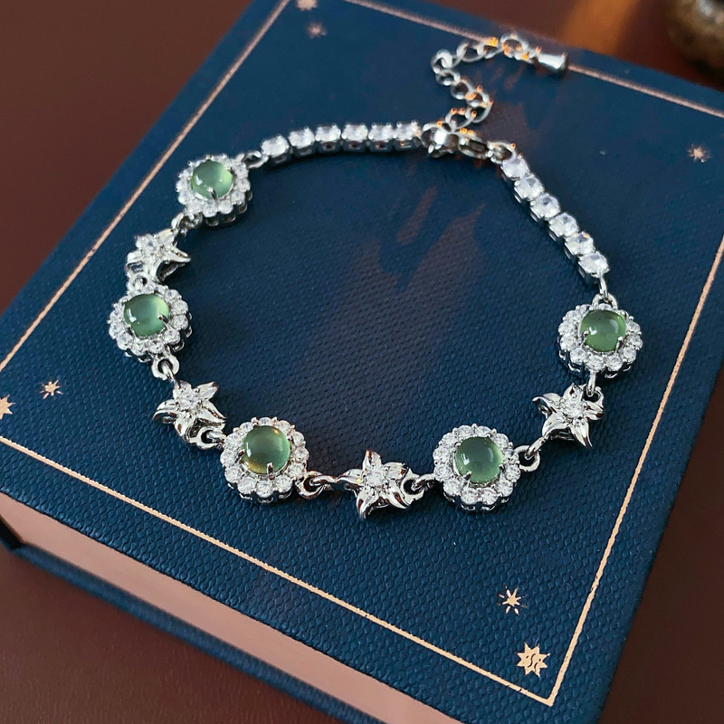 Diseño de nicho Pulsera de temperamento de alta calidad Pulsera Joyas de pulsera de circonita súper parpadeante Pulsera de estilo ins Mujer