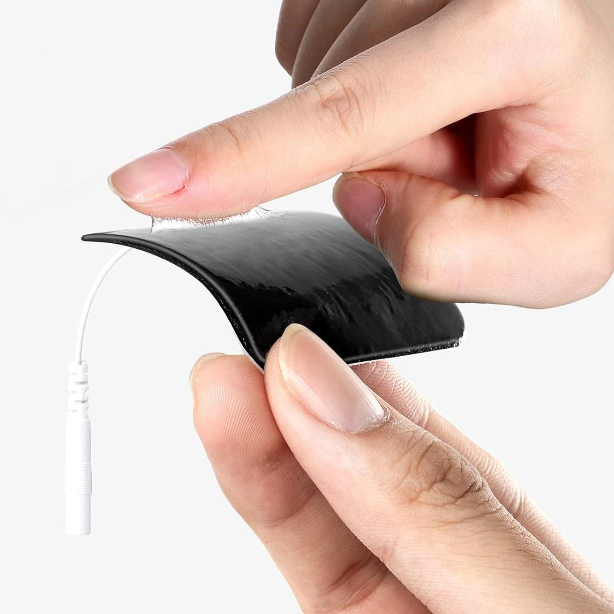 Spot electrodo de fisioterapia 5 * 5CM gel de tela no tejida 2.0 / 2.5 conector accesorios de masaje parche de electrodo