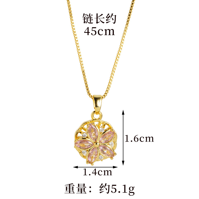 Shajin simple collar pétalos de pentaco joyería popular cristal de polvo universal lujo ligero anillo abierto en vivo explosión al por mayor