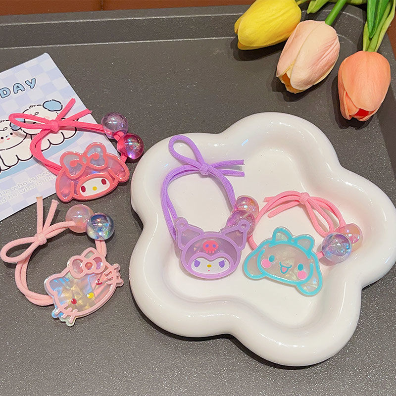 Niños cuero de cuero cuero cuero cabello bebé trenzado anillo de cabello de niña cuerda de cabeza de alta elasticidad cuerda de cabello de niña duradera