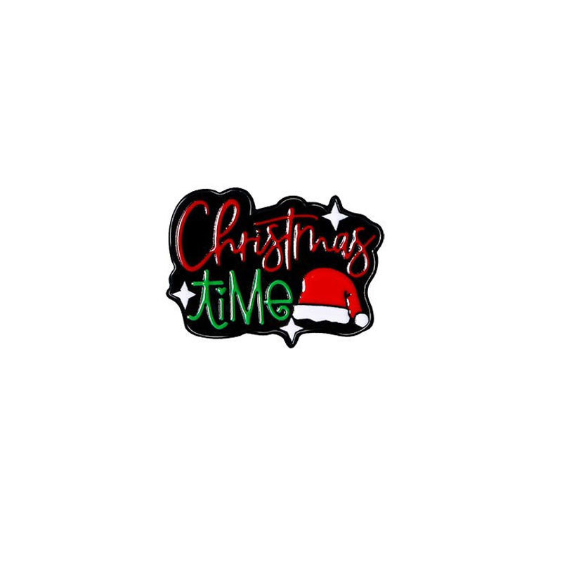 Broche de Navidad insignia de aleación caricatura adorable Santa Fe Navidad decoración de mochila escolar