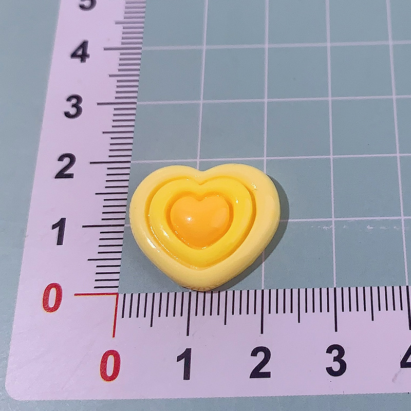 Transfronterizo macarón tres capas de amor accesorios de resina DIY adornos de cabello de cáscara de teléfono móvil agujero de hebilla de zapatos material hecho a mano al por mayor