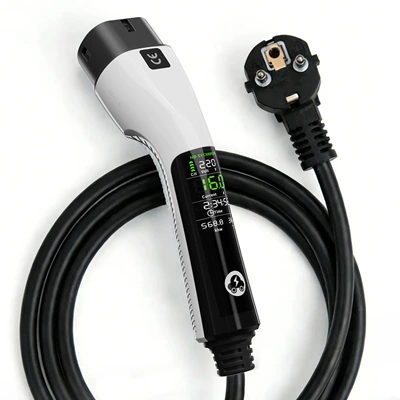 Plug Charging and Discharging Two-In-One: Elektrikli avtomobil şarj stansiyaları - 16a-european-plug-type2-gun-single-charging-all-in-one-5m-bag