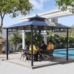✅ Outdoor Pavilion Garden Courtyard Villa Tent Four-Corner Pavilion Farmhouse Construction Site Tea Pavilion Simple Sun Panel Pavilion