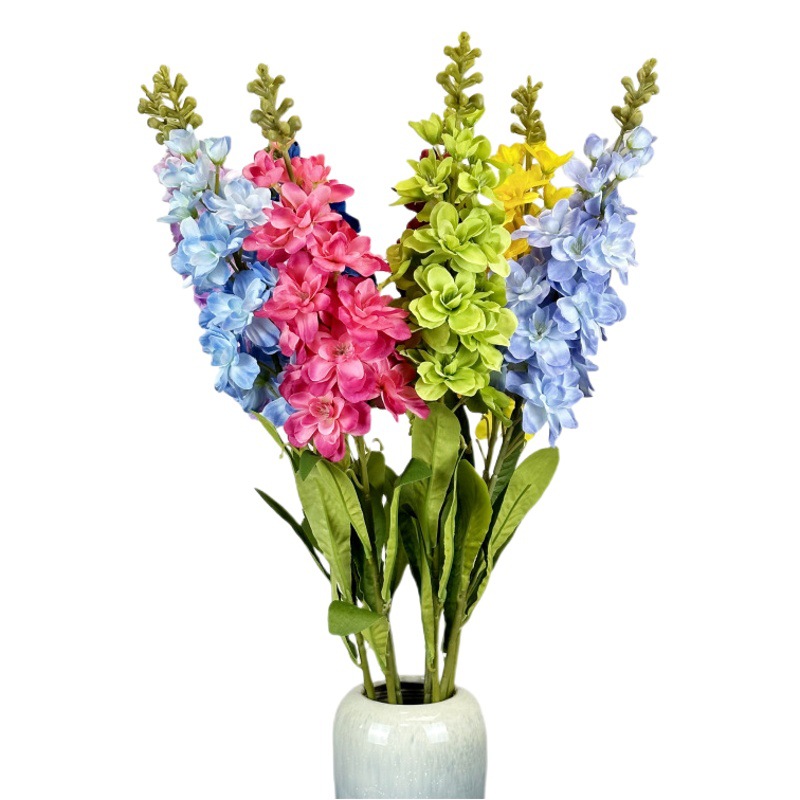 Solo trago volador flor artificial Violeta flor artificial hogar boda flor decorativa Jacinto Flor de seda fábrica al por mayor