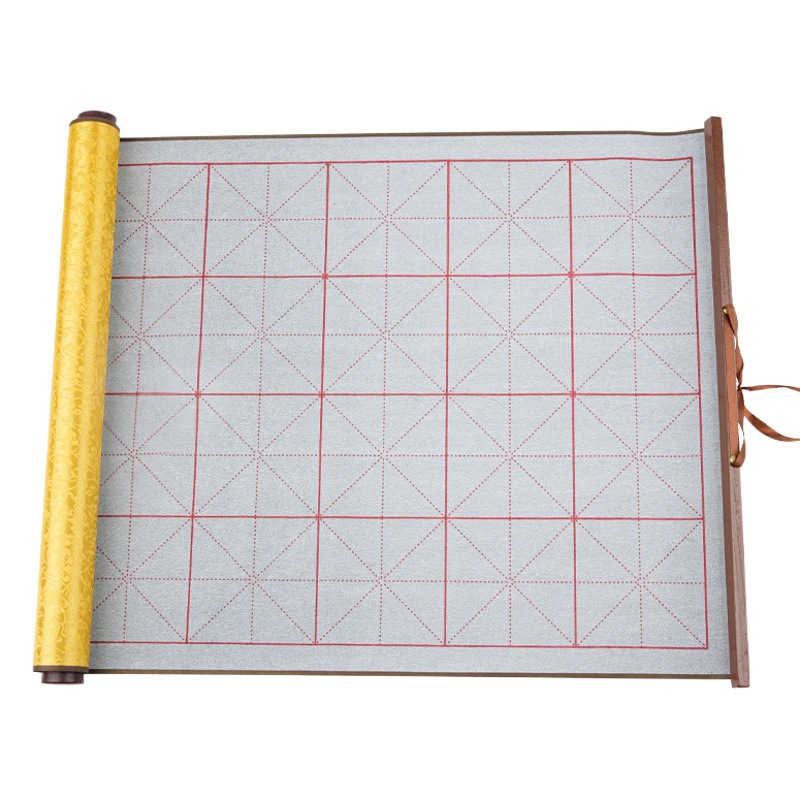 Factory wholesale brocade ten thousand times water writing cloth imitation propaganda thickened scroll rice word lattice beginners calligraphy practice