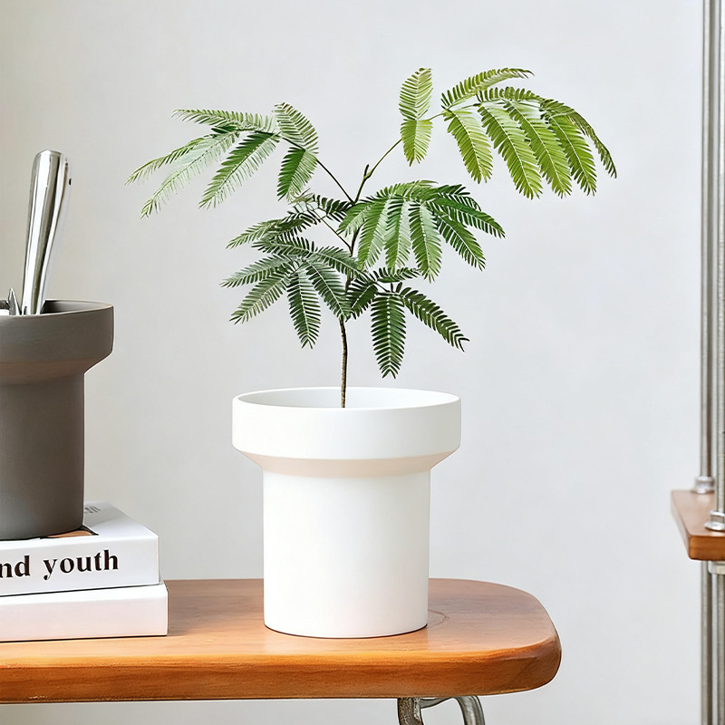 Mini maceta de escritorio delicada maceta de flores doméstica no porosa maceta de flores de plástico moderno