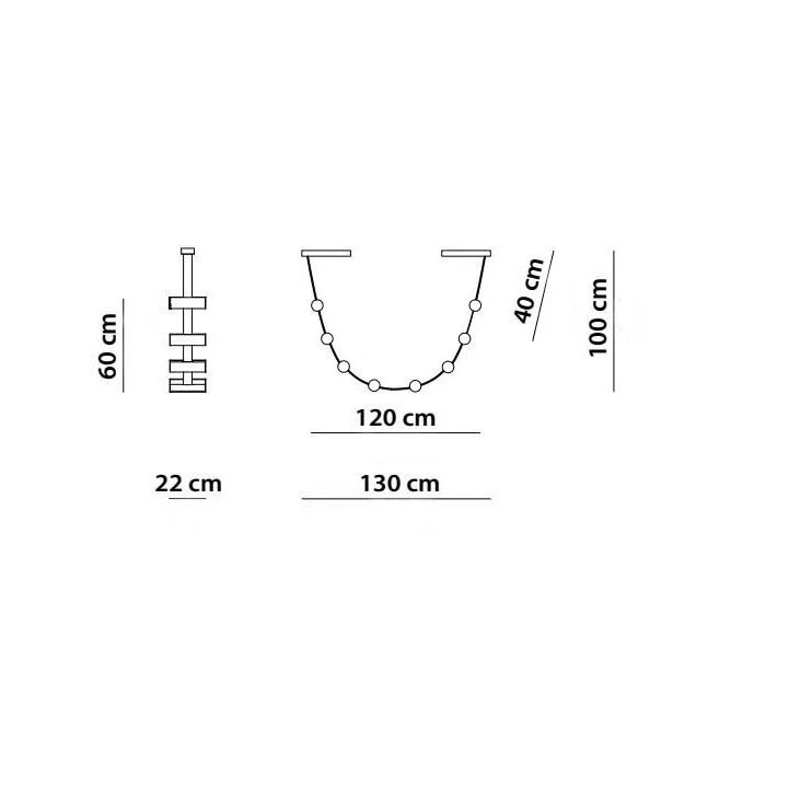Lámpara transfronteriza Lámpara de tira italiana minimalista postmoderna diseñador nórdico sala de estar bar comedor arte lámpara de cinturón