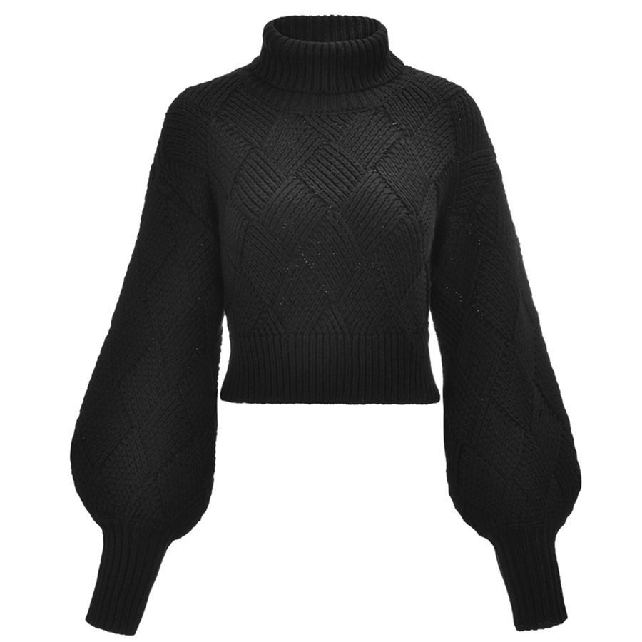 wholesale clothing vendors Nihaostyles loose solid color turtleneck pullover sweater  NSBY66746