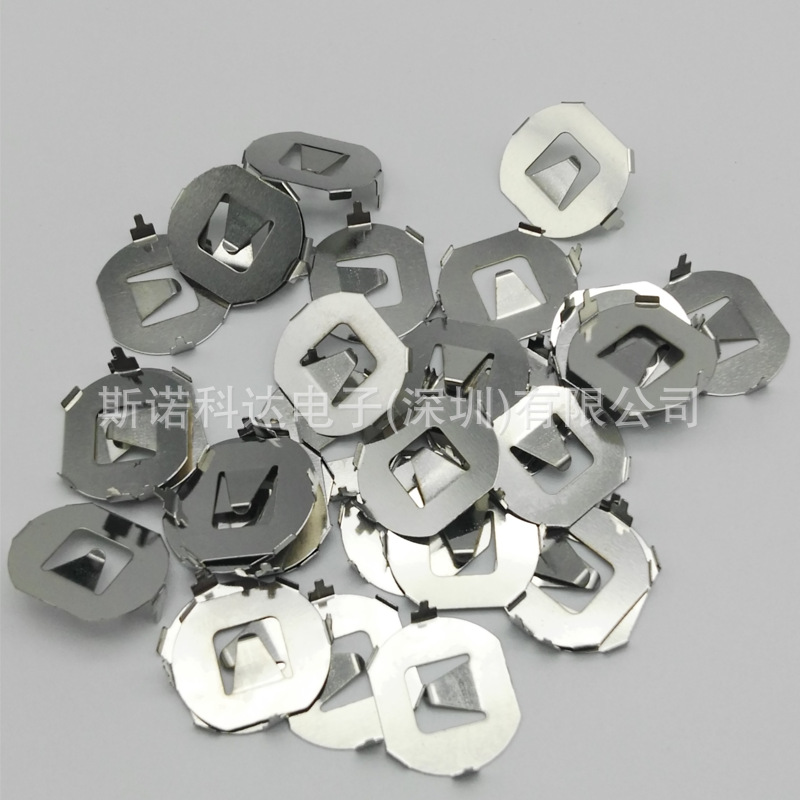 供应CR16系列五金电池扣 CR1632 CR1616CR1620插件电池弹片直插电