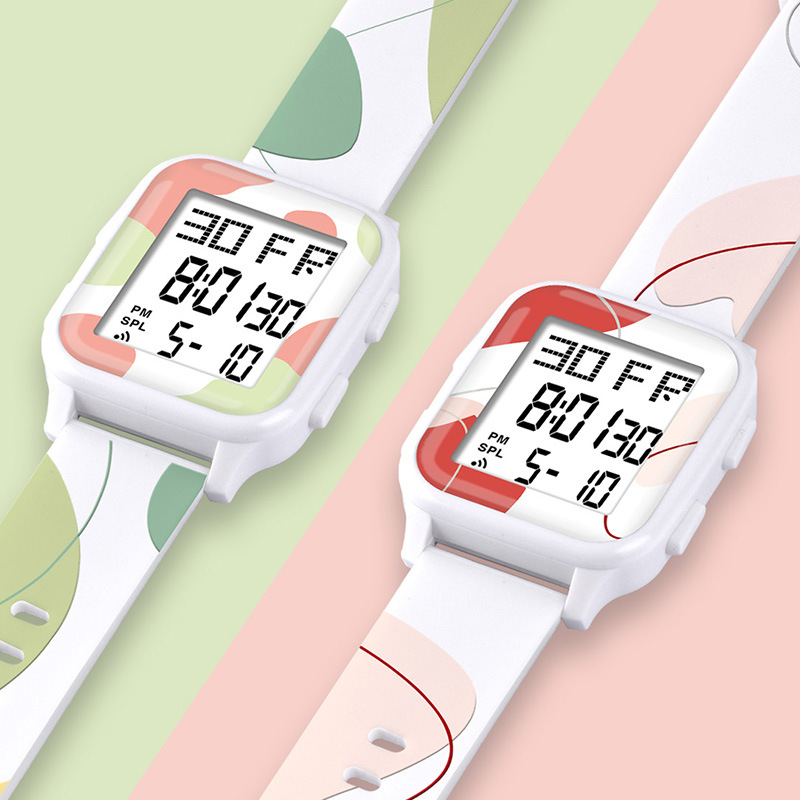 Nuevo color sólido natural reloj electrónico estudiante deportes al aire libre alarma de sincronización luminosa reloj electrónico fábrica al por mayor