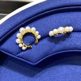 Elegant pearl earrings 2025 new s925 sterling silver earrings female niche design high sense ear buckle exquisite earrings