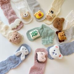 Summer mesh thin baby stockings, baby's legs-free over-the-knee anti-mosquito socks, cartoon cute doll children's socks