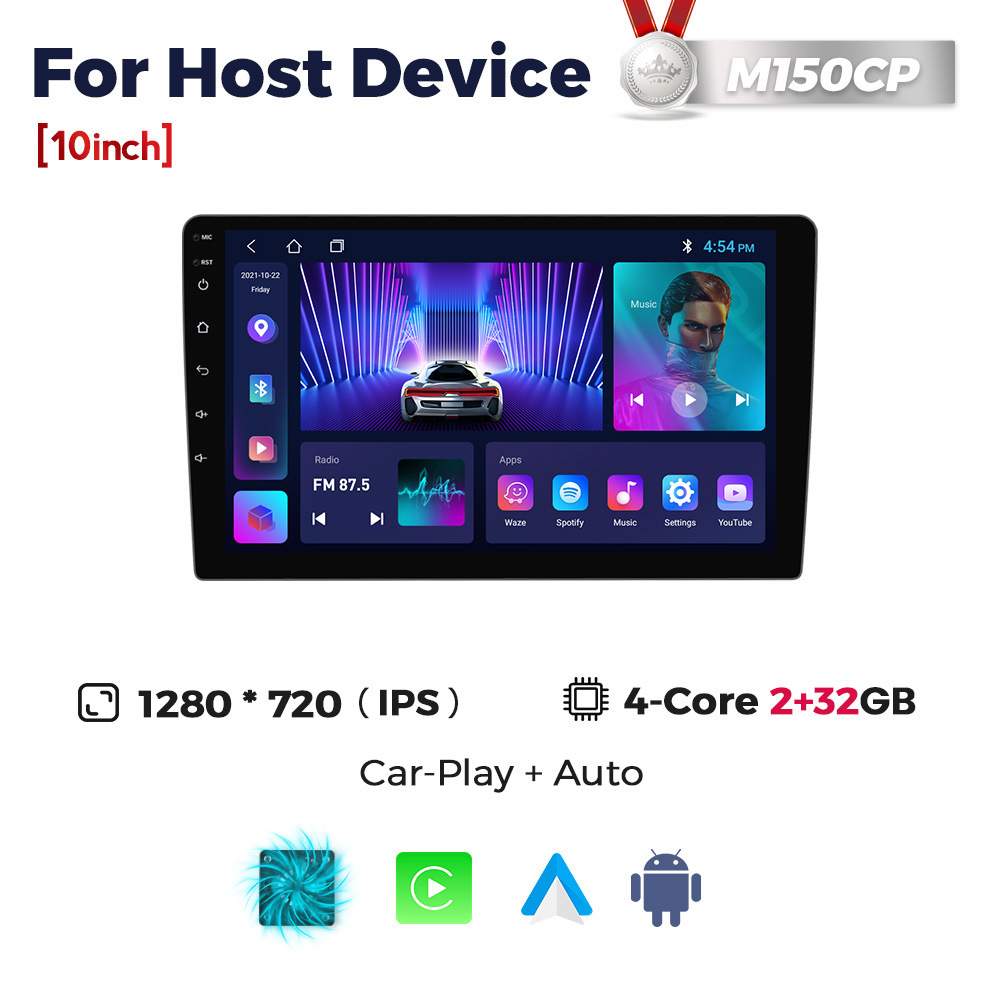 Pantalla Universal para Coche de 9/10 Pulgadas con Navegación de Alta Definición, Multi-Núcleo, Suministro Directo Transfronterizo, con Función de Reversa y CarPlay, de Fábrica Feilexing