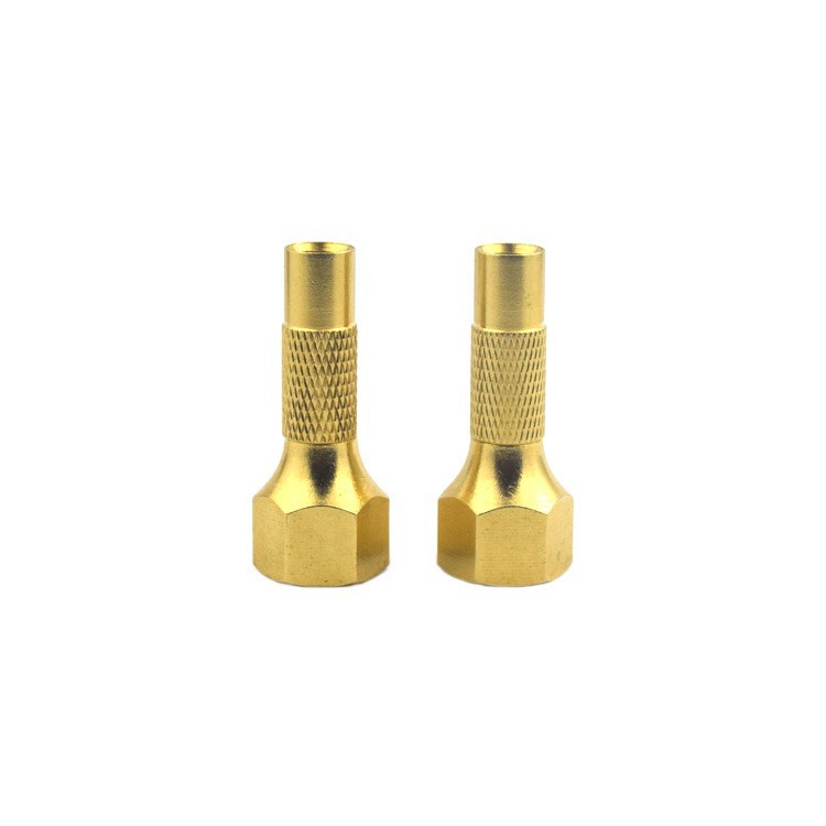 Inflatable screw head wholesale tire valve inflatable screw type copper chuck type air nozzle tire pressure gauge conversion connection