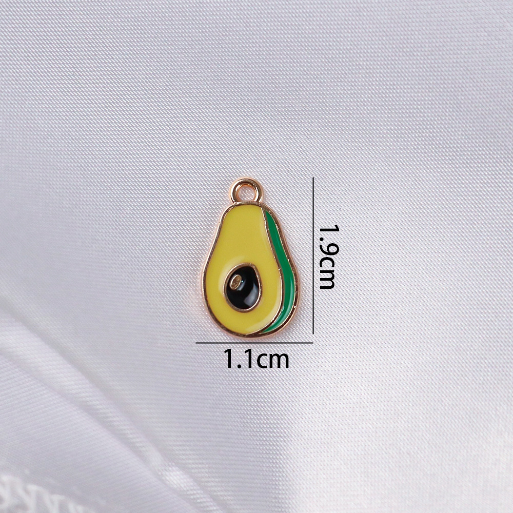 Colgante de frutas de aleación con gota de aceite, DIY pulseras y pendientes