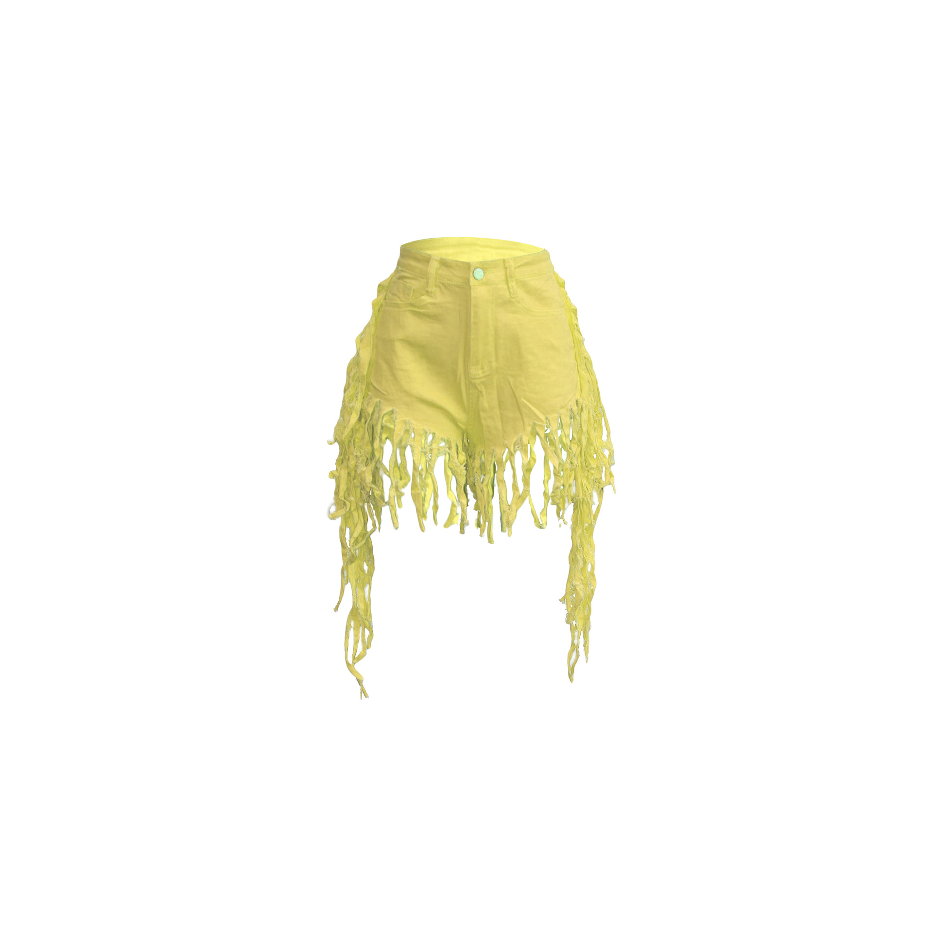 Women's Daily Casual Solid Color Shorts Tassel Jeans display picture 10