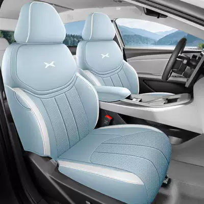 Xpeng MONAM03 car-specific seat cushion, perforated and breathable leather style, all-season full-coverage car seat cover, 26 (Modelə uyğun (Original) oturacaq örtükləri) - arctic-blue-standard-edition-note-the-model-year-front-row-fully-covered-rear-row-partially-covered