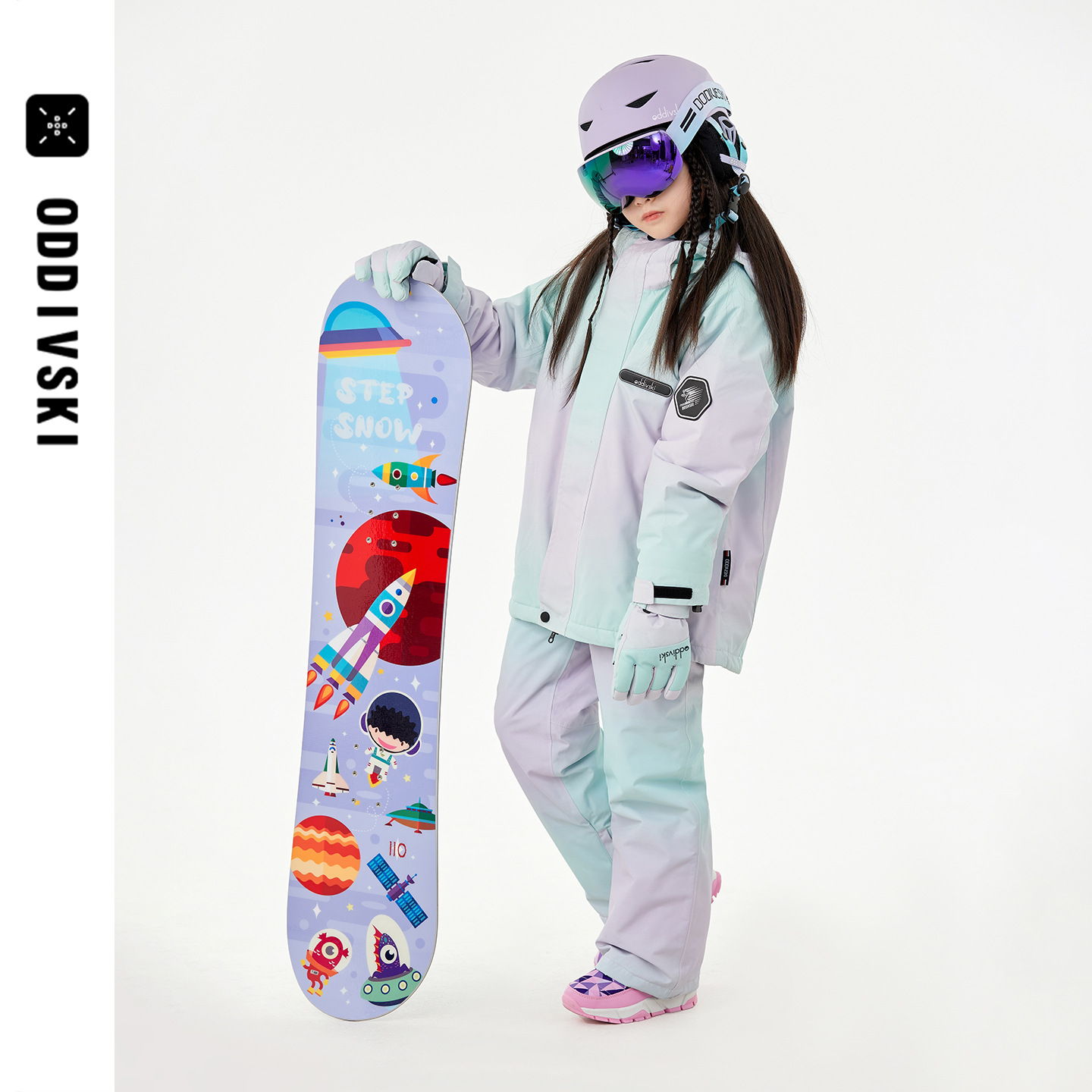 oddivski跨境专供儿童滑雪服加厚防雪男女童专业滑雪上衣外套批发