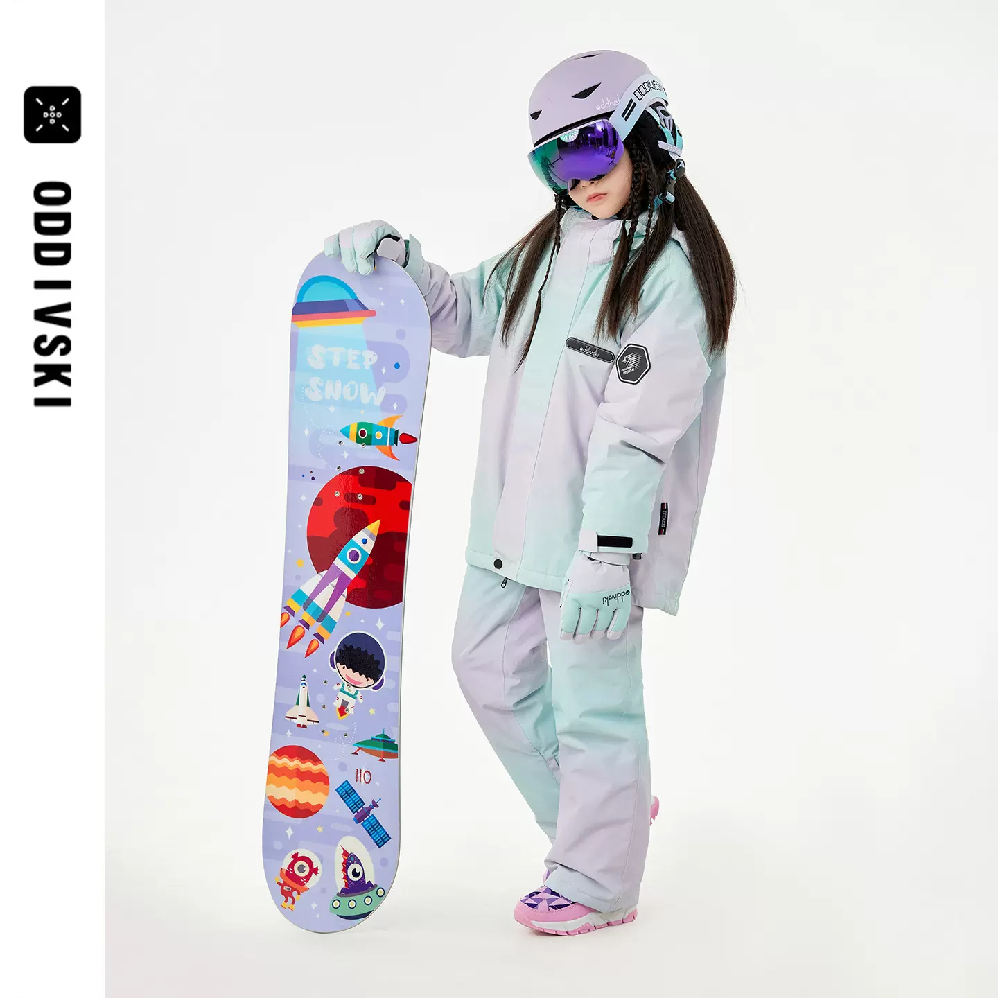 oddivski跨境专供儿童滑雪服加厚防雪男女童专业滑雪上衣外套批发