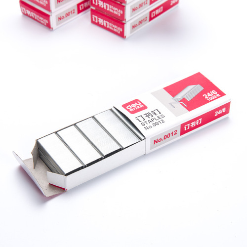 Deli 0012 can staple 25 pages of paper stapler nails small stainless steel staplers office staplers