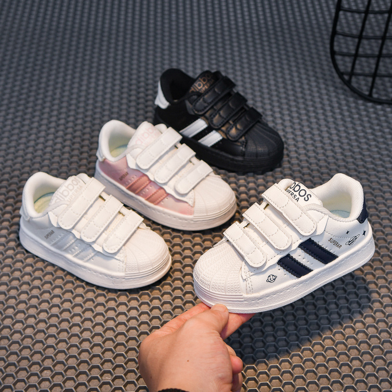 Children's Board Shoes Small White Shoes Boys Casual Shell Head Board Shoes sneaker All-match Soft-soled Children's and Girls' Shoes