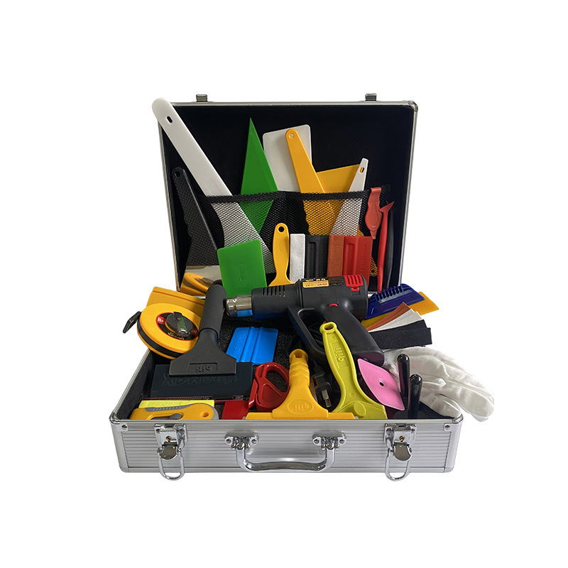 Herramienta de película de automóvil multifuncional de aleación de aluminio caja de herramientas de hardware