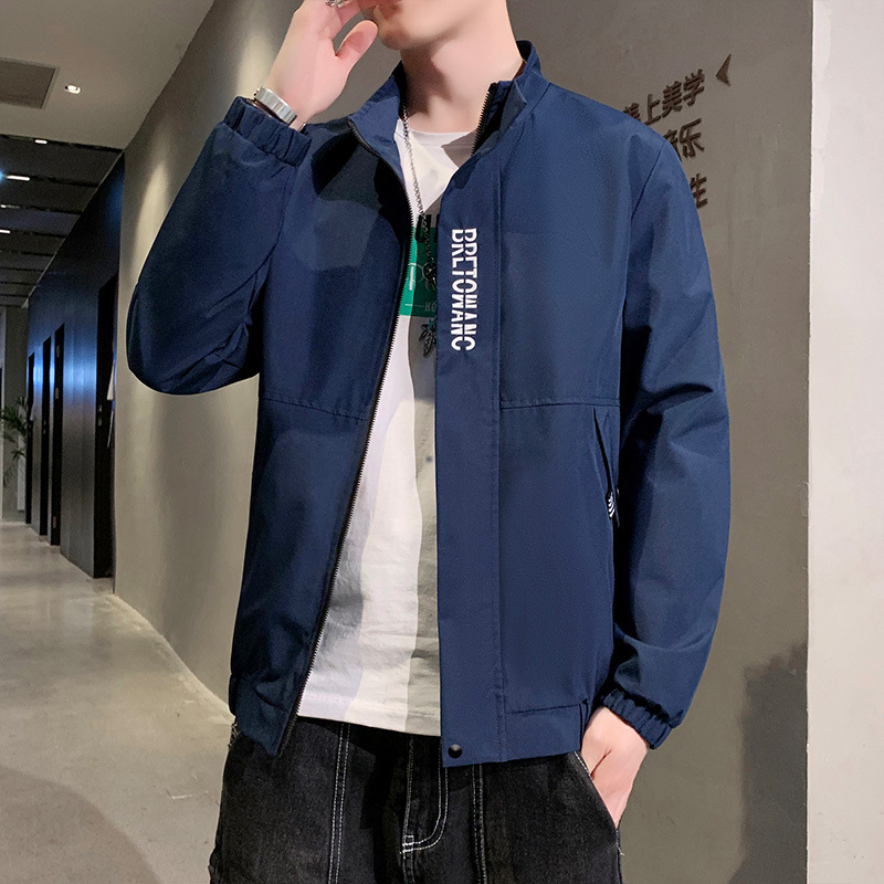 2022 nueva capa de otoño de los hombres abrigo a juego Delgado de los hombres guapo collar de pie chaqueta de los hombres uniforme de béisbol de los hombres al por mayor