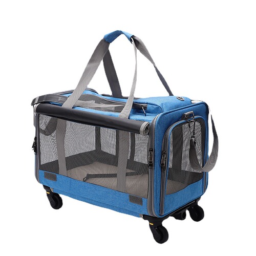 New cat and dog bag, portable pet trolley case, breathable, detachable, foldable dog bag, large capacity suitcase