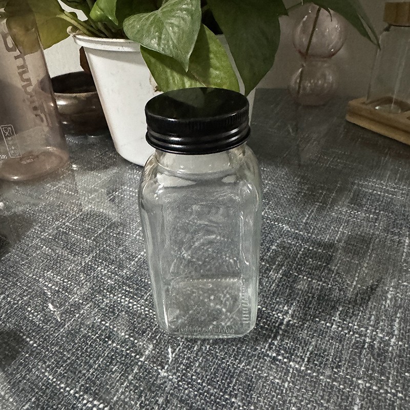 Botella de condimento de venta caliente de comercio exterior cubierta de bambú cubierta de madera de acacia cocina condimentar pimienta salpicada de vidrio condimento frasco combinación