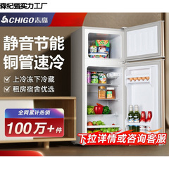 志高一级节能小冰箱家用小型宿舍租房用迷你省电办公室双门电冰箱