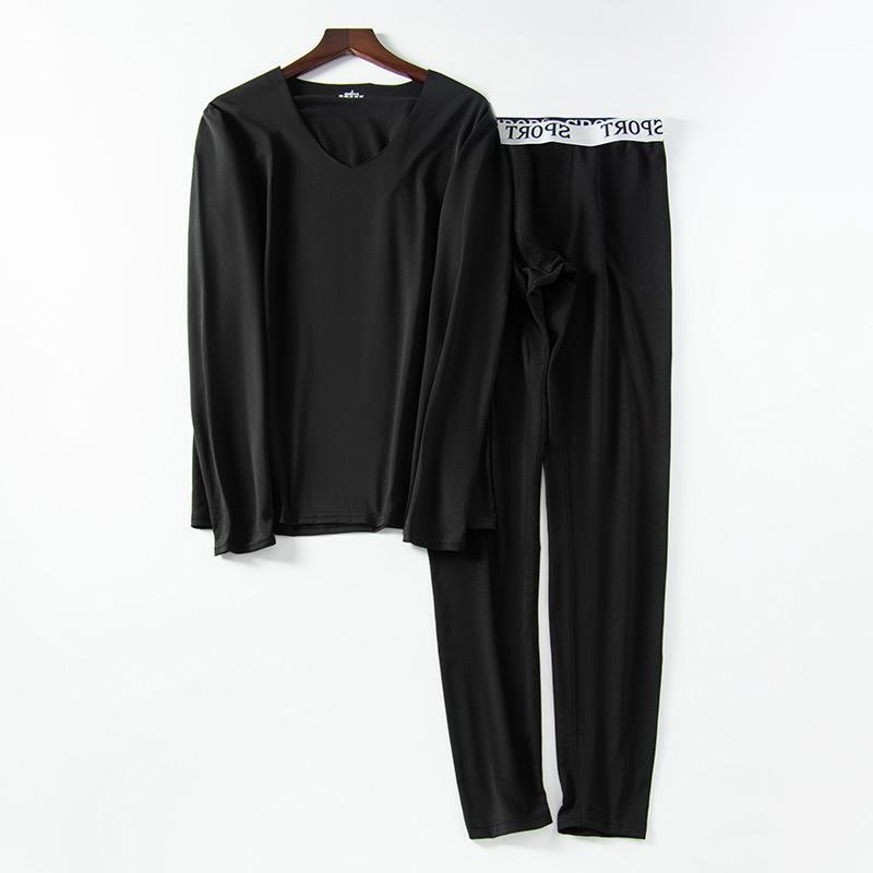 Foreign trade Men's thermal underwear Youth plus velvet slim-fit elastic women's autumn clothes long pants XX0123