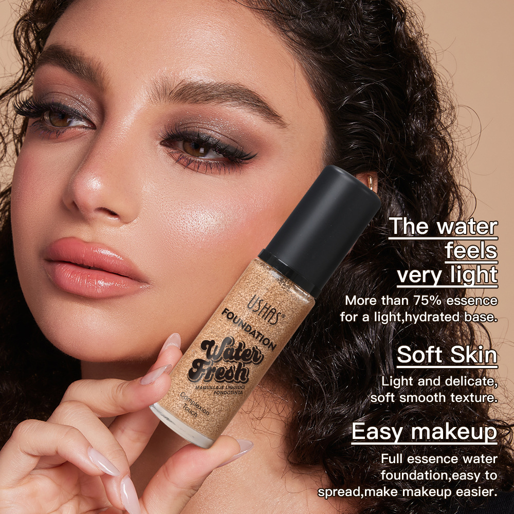 USHAS marca de acné duradera transfronteriza de larga duración corrector de color de trigo europeo y americano base líquida de burbujas al por mayor