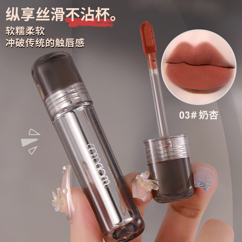 WODWOD Matte Lip Gloss, long-lasting and color-locking, rich, waterproof, and transfer-resistant, perfect for everyday wear and brightening the complexion.