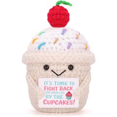 新品跨境亚马逊热销 Crochet Positive ice cream 毛线玩偶励志卡