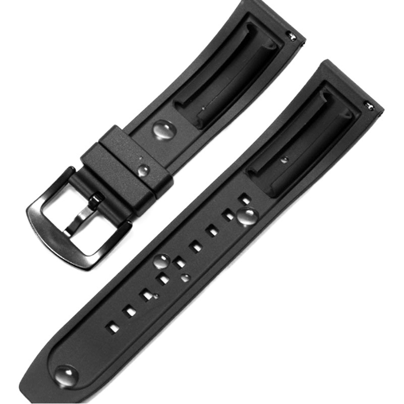 Adapt to Omega Swatch Rubber Strap Smart Watch Quick-release Curved Strap 20/22/24mm Watch Accessories