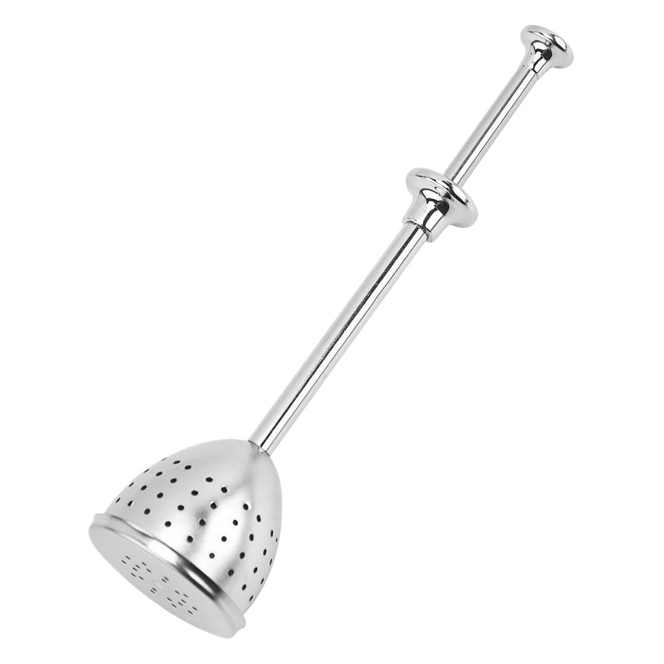Colador de té telescópico de acero inoxidable en stock para uso doméstico, filtro de té, separador de agua de té, infusor de té, bola de té, colador de té.