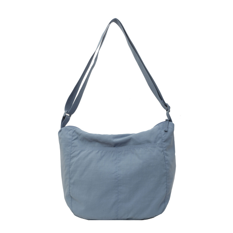Japanese Style Solid Color Crossbody Bag Waterproof Nylon Shoulder Bag For Women Students Large Capacity Lightweight Commuter Tote - Thumbnail 7