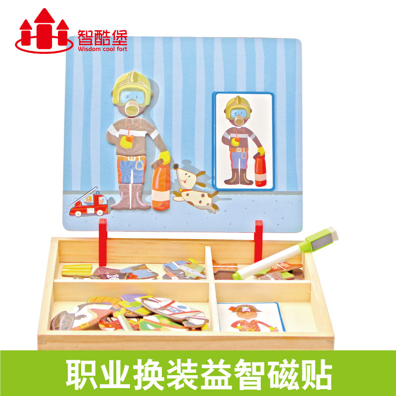 Educación temprana para niños Rompecabezas de rasgos faciales Rompecabezas magnético Pegatinas magnéticas Vestir 3-6 años Juguetes de jardín de infantes Pinpinle Personalización